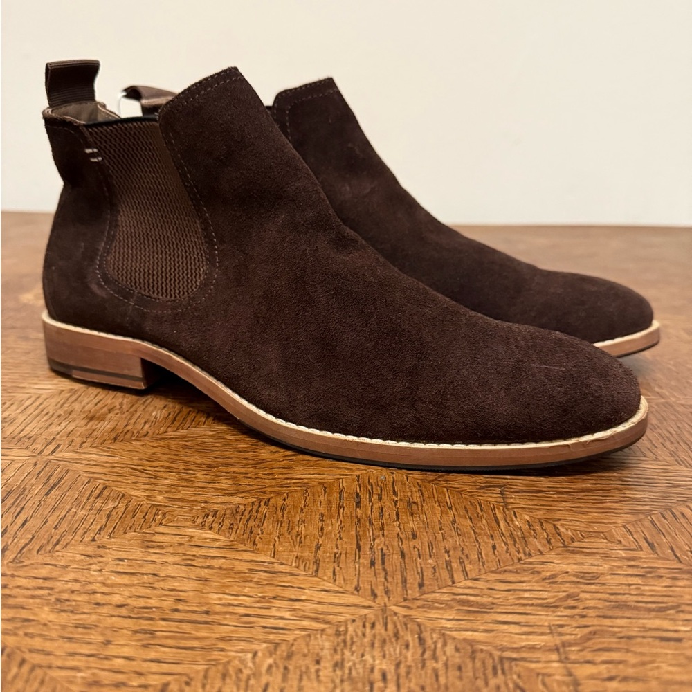 H&M Brown suede Chelsea boots NEW Men's 10